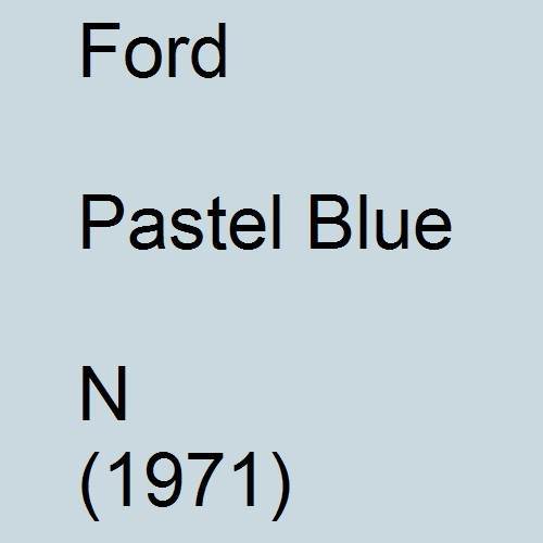 Ford, Pastel Blue, N (1971).